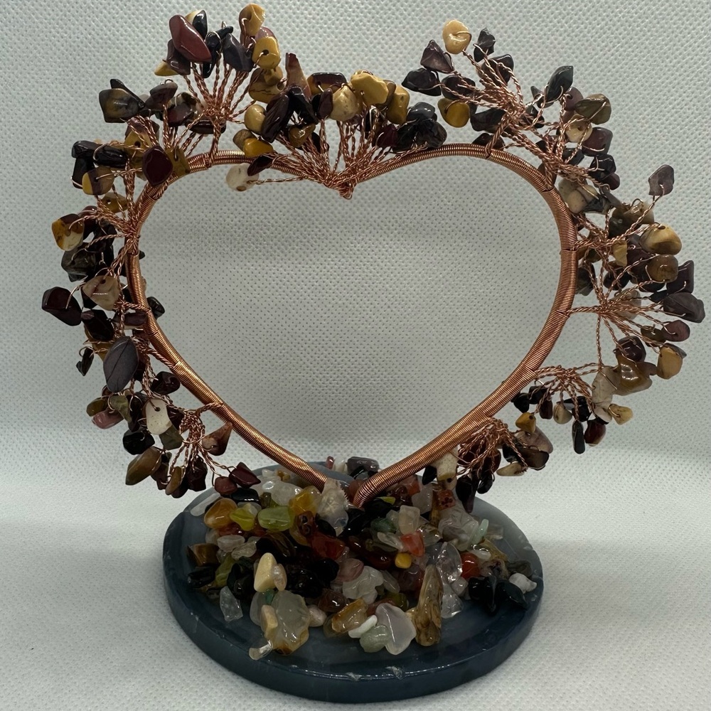 Heart-Shaped Gemstone Tree Decor - Picture 2 of 4